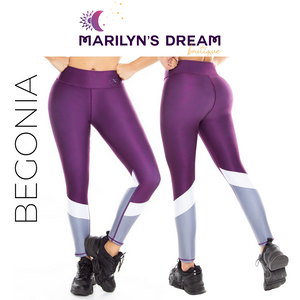 Begonia – Leggings – Purple&Grey
